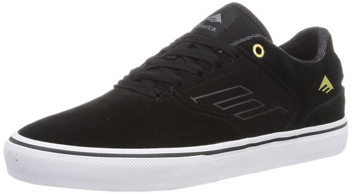 Emerica The Low Vulc – Slim Skate Feel, Vulcanized Durability, Cushioned Fit, True Quality, Everyday Wear Black/Gold/White