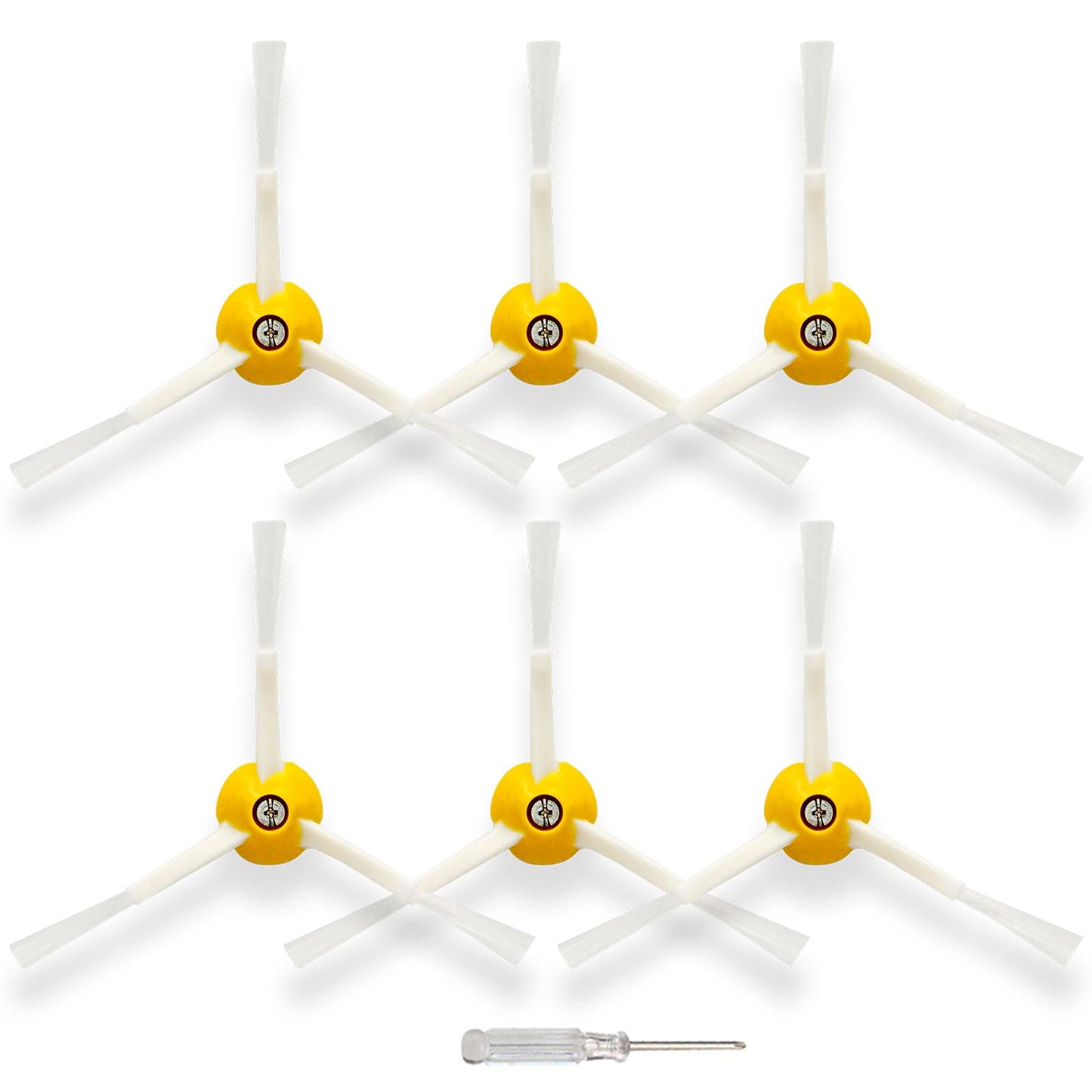 Replacement Parts Side Brush Compatible for iRobot Roomba 600 700 800 900 Series 675 692 694 677 671 614 980 960 985 880 860 866 870 Vacuum Cleaner Accessories,6 Edge Sweeping Side Brush,Screw Driver