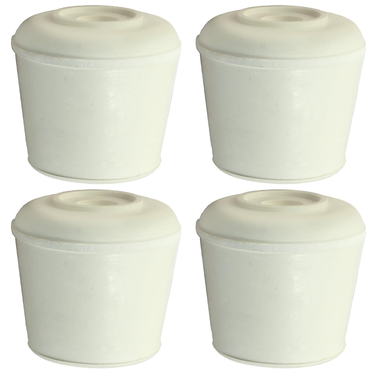 suiwotin 4pcs 1-1/2 Inch Round Chair Leg Tips Caps, Non-Slip Rubber Chair Leg Floor Protectors, White Furniture Leg Caps Fit for 1.45"-1.5" (37-38mm) Diameter Round Feet