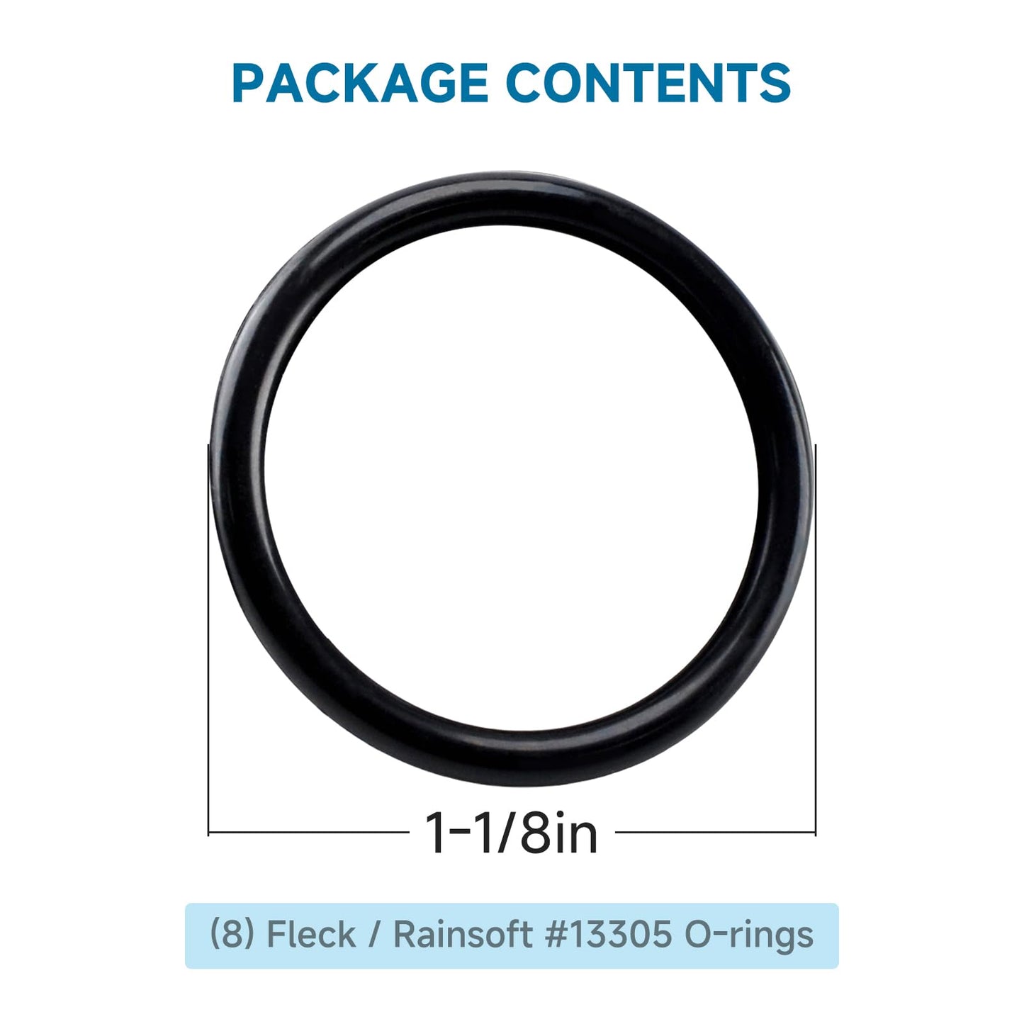 (8 Pack) O-Ring for Fleck 13305 and Rainsoft 17961 Compatible with 2510, 5600, 9000, 9100 valves, Adapter Fittings, Bypass valves, Instrument Body Replacements
