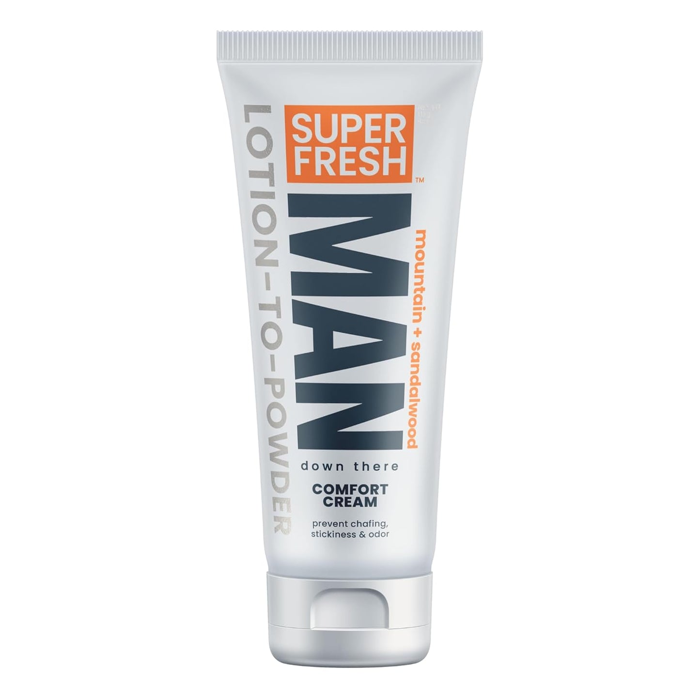 Super Fresh Ball Deodorant Powder - Comfort Cream for Men | Odor Control & Sweat Absorption, 4 oz
