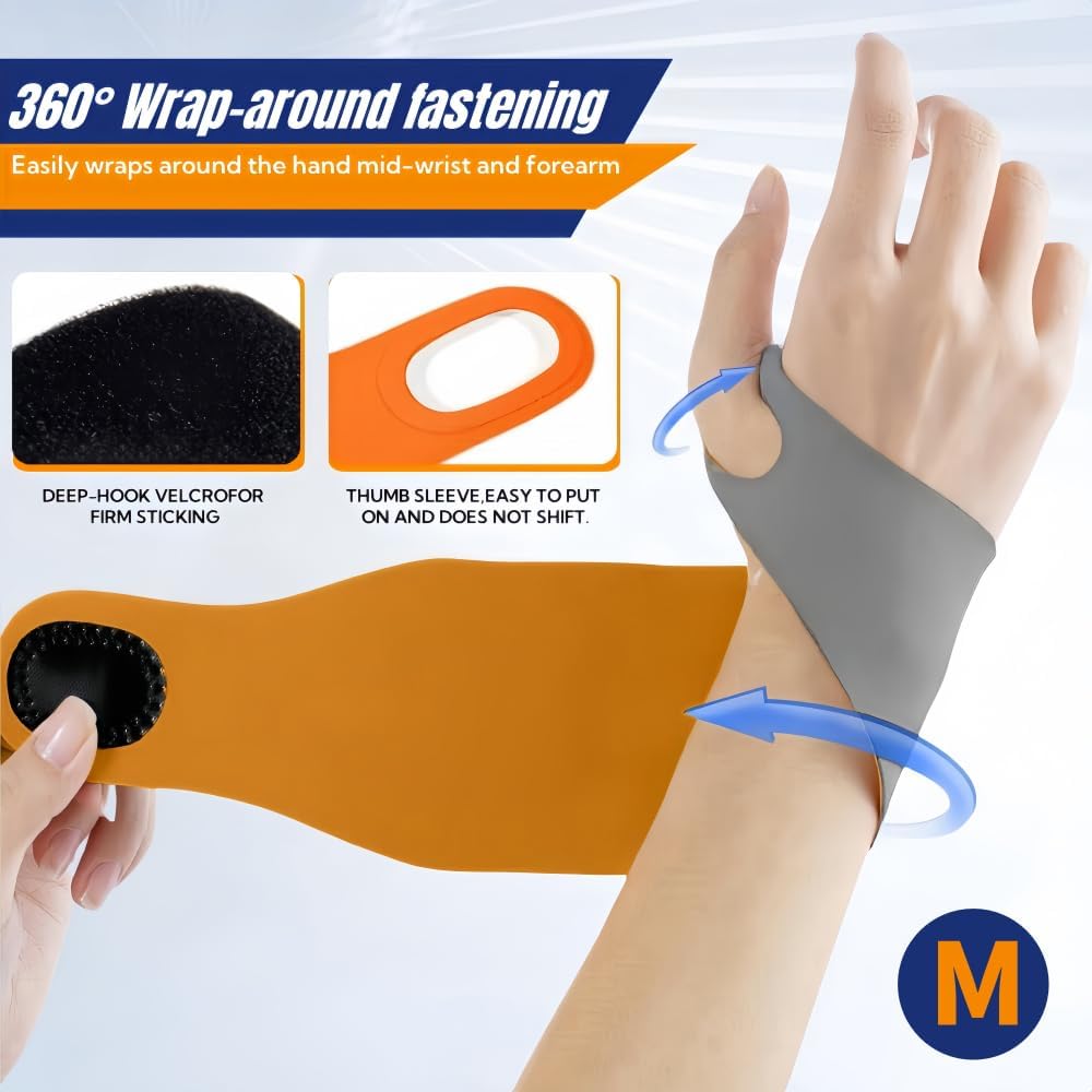 Wannent Wrist Brace,Carpal Tunnel Wrist Brace Wrist Wraps Wrist Support Tendonitis Sprains（M-Gary）