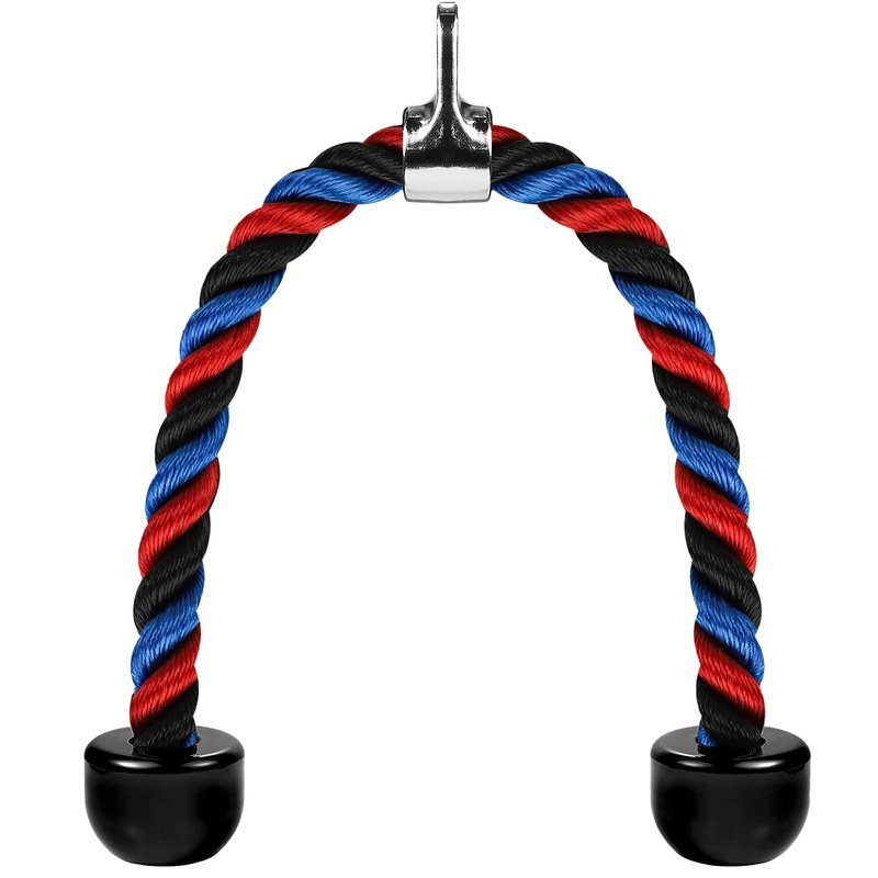 AWEFRANK Deluxe Tricep Rope Gym Rope Pull Down Cable Attachment, 31.5 Inch Rope Length, Easy to Grip & Non-Slip LAT Pulldown Attachments Workout Exercise Rope