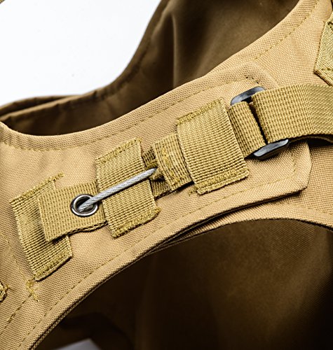 Tactical Airsoft Paintball Vest - Molle Combat Gear - Tan-A