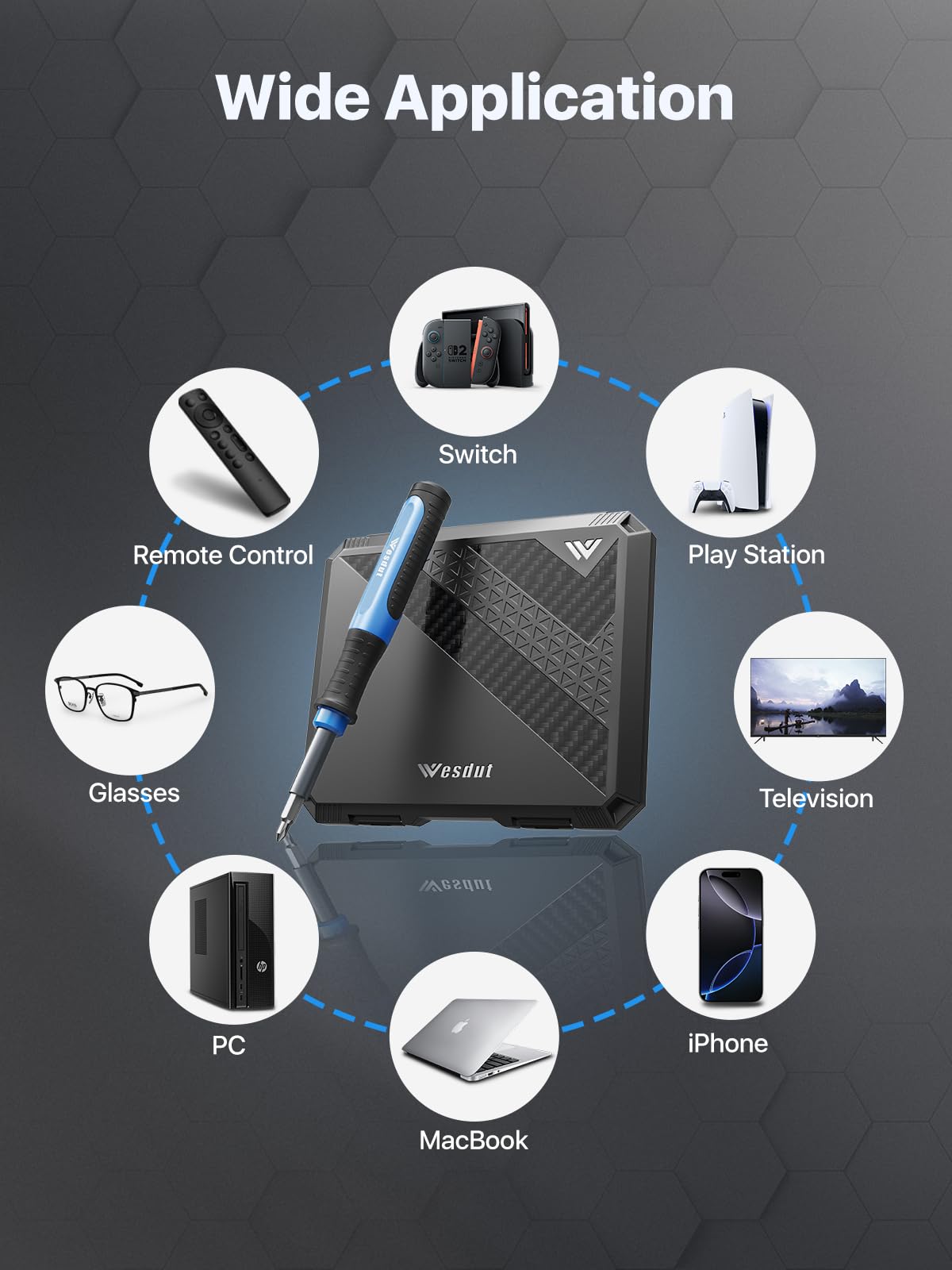 52in1 Precision Screwdriver Set, [S2 Alloy Steel] Small Screw Driver, Mini Repair Kit, PC Accessories, PS4/PS5 Cleaning Kit, Tiny Tool, Fit MacBook, Computer, Laptop, Watch, Eyeglass, Ring Doorbell