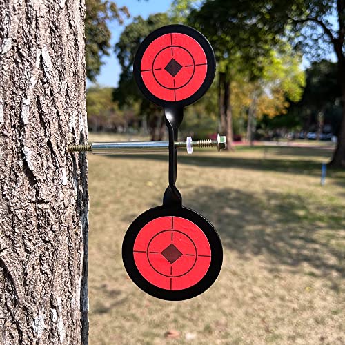 Double-Headed Steel Slingshot Target - 3mm Rotating Design