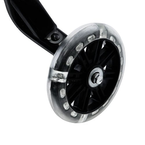 Tsnamay Pair of Bicycle Auxiliary Wheel Children's Bicycles Accessories for 14",Flash Training Wheels,Black