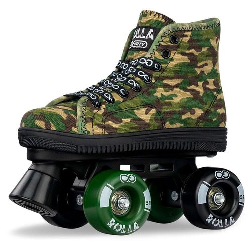 Crazy Skates Rolla Roller Skates for Boys and Girls - Sneaker-Style Kids Quad Skates Teal (Size: Kids j13)