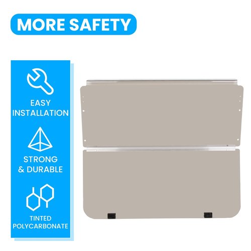 KUAFU Smoke/Tinted Windshield Compatible with 1982-2000.5 Club Car Golf Carts DS Model Fold Down 39.25"W X 36.75"H