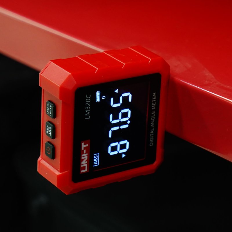 UNI-T LM320C Digital Angle Finder 4x90° Inclinometer 3 Side Magnetic Electronic Goniometer with Backlight LCD, Data Hold