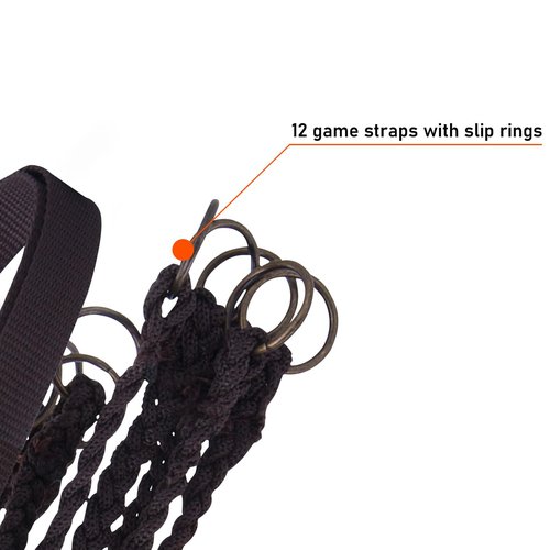 Drake Waterfowl Heavy Load Game Tote | Hunting Versatile Durable Waterfowl Hands-Free Game Carrier with Waist Strap | 12 Game Straps with Slip Rings - for Duck, Goose or Turkeys, Mossy Oak Bottomland