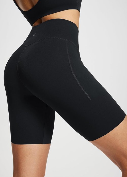 Baleaf Freeleaf Women's High Waist Biker Shorts - 8" Length with Pockets for Yoga & Gym