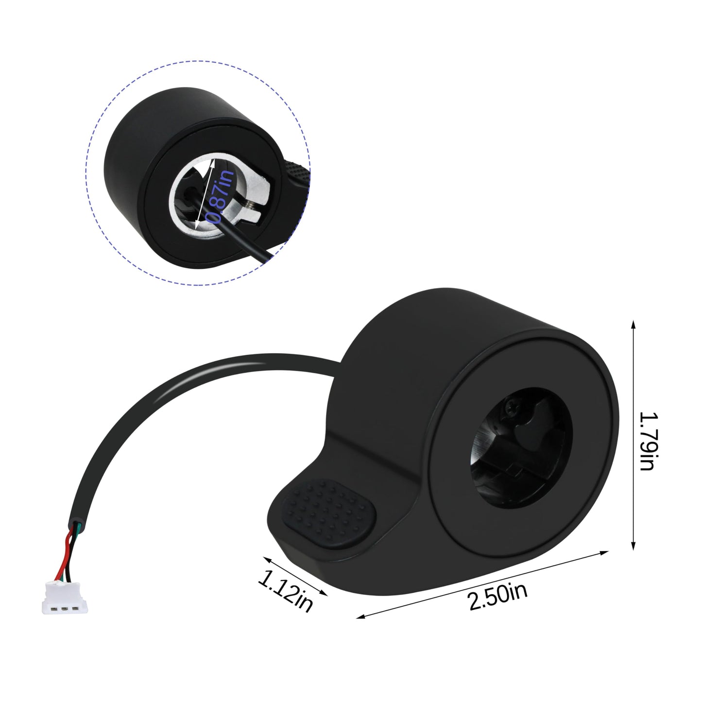 Zfegto Replacement Thumb Throttle for GOTRAX GXL V2 Electric Scooter, Throttle Accelerator Speed Control Replacement for GOTRAX E-Scooter