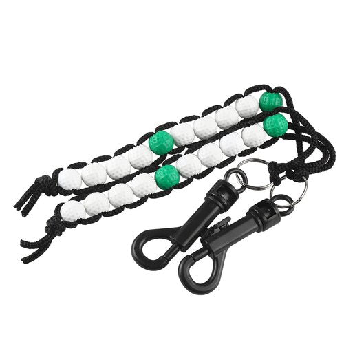 Andux 2pcs/Set Golf Beads Score Counter for Golfer JFQ-03 (White/Green)