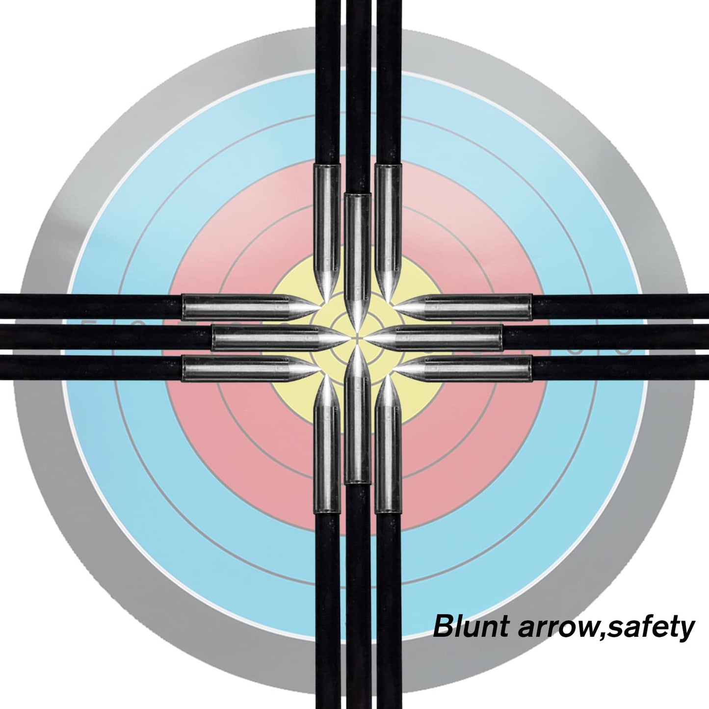 Lanneret Archery Practice Target Arrows for Youth or Beginners, 28inch Fiberglass Arrows for Compound & Recurve Bow (Pack of 12) Orange