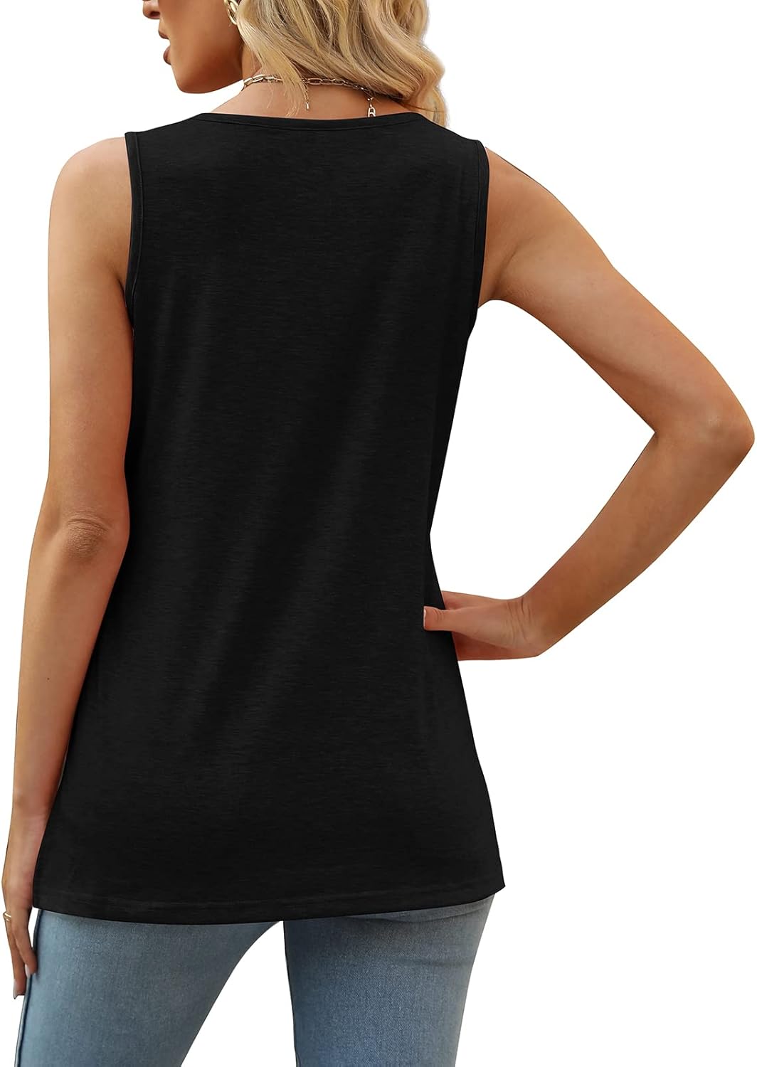 XIEERDUO Summer Tank Tops - Women's Square Neck Casual Sleeveless Design | Flowy & Loose Fit