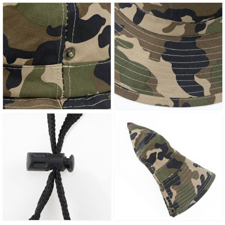 Kids Camouflage Bucket Sun Hat - UV Protection, 5-9 Years