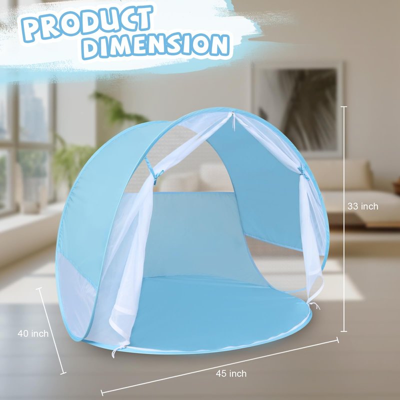 Action Air Portable Anti-UV Pop-Up Beach Tent- Ultimate Sun Shelter & Kids' Play Tent (Pink)