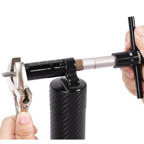 HOUSON DU Bushing Tool for Bicycle Shocks | 3 Adapters (10.7/12/12.7mm) | Made of Aluminum & Stainless Steel | Includes a Viewing Tray for Precise Installation