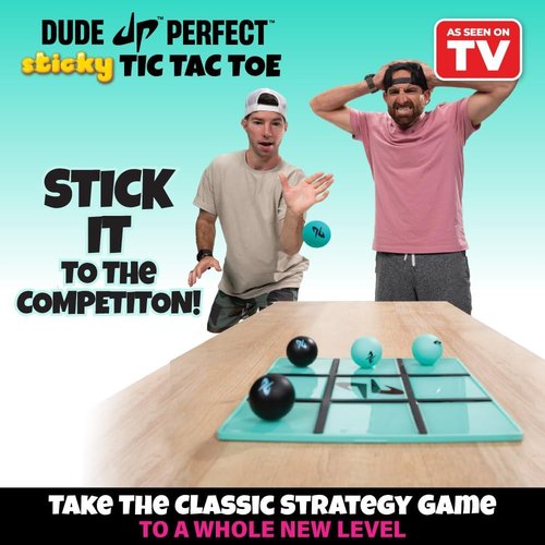 Dude Perfect Sticky Tic Tac Toe Game - Fun Tabletop Activity for Kids & Family Game Night | Ages 4+