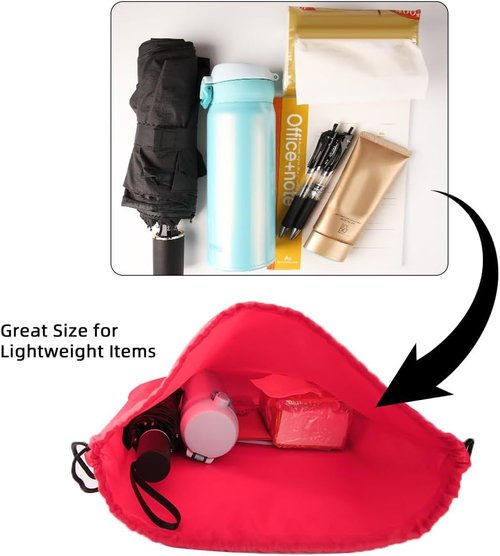 GoodtoU Drawstring Backpack - Durable Nylon Cinch Sack Gym Bag for Sports & Travel | 20 Pcs, Cherry