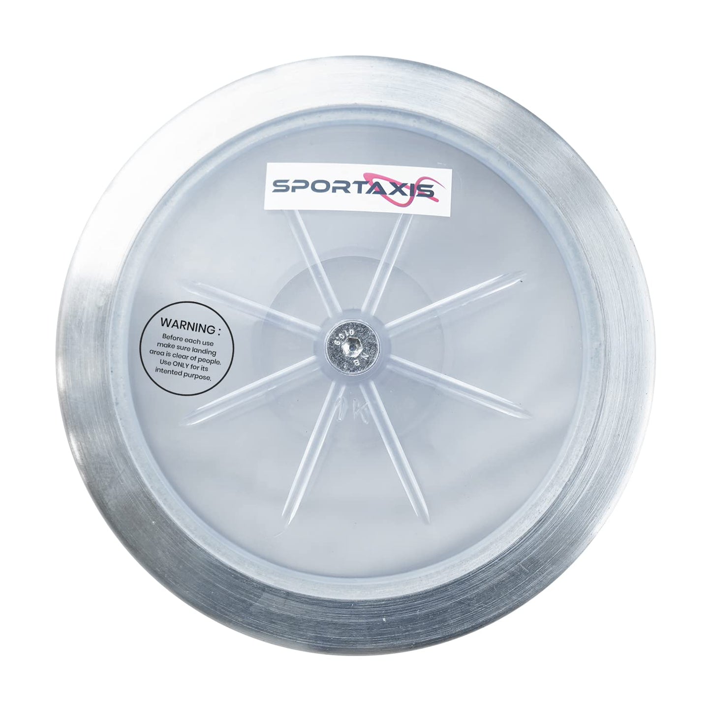 SPORTAXIS Transparent Discus Throw - 1 KG, 83% Rim Weight, Steel Rim - Ideal for Beginners & Intermediates in Track & Field - Enhance Your Discus Throwing Skills – Performance Enhancer