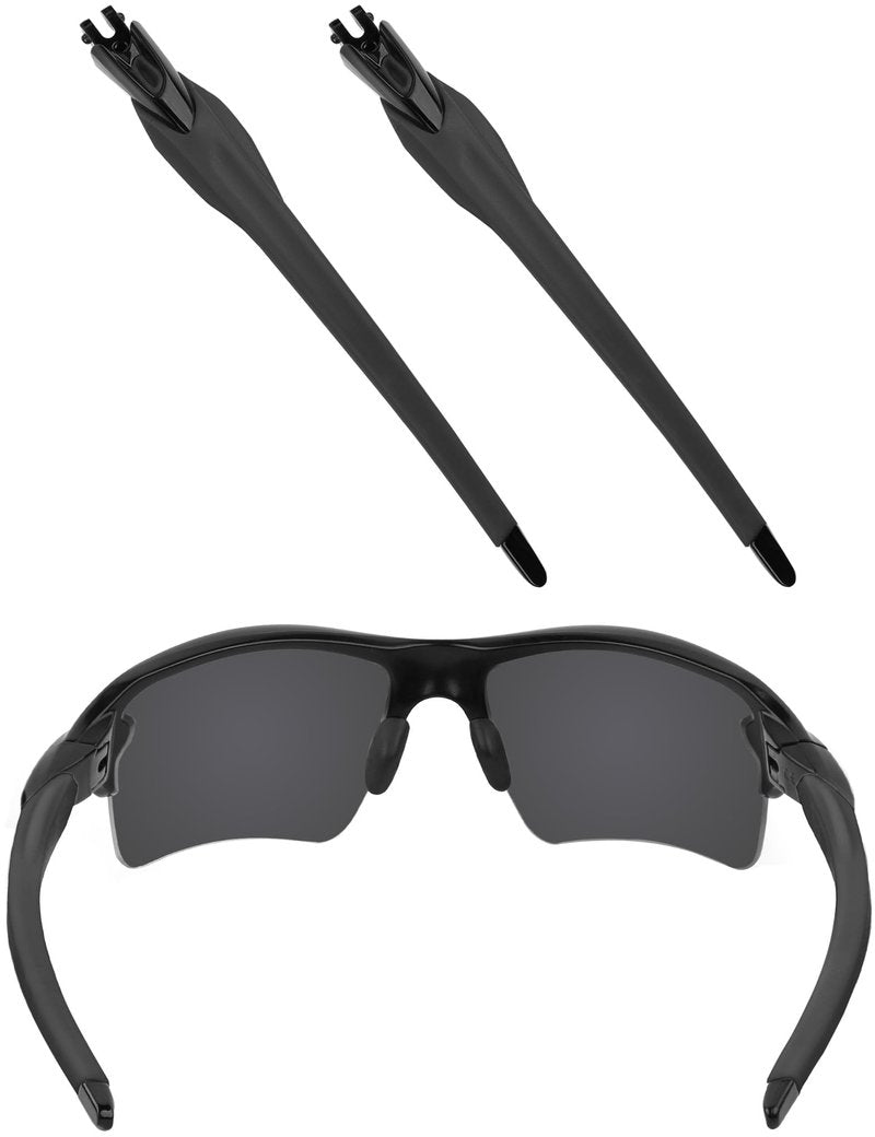 EZReplace Replacement Black Temple Arms for Oakley Flak 2.0/Flak 2.0 XL/Flak 2.0 Vented/Flak 2.0 XL Vented Sunglass (Black)