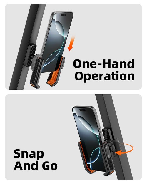 TODI Magnetic Golf Cart Phone Holder Mount, 360° Rotation Golf Cart Accessories for Men Golfers, Universal Phone Clamp, Golf Gifts for Men Dad Him, EZGO Club Car Yamaha