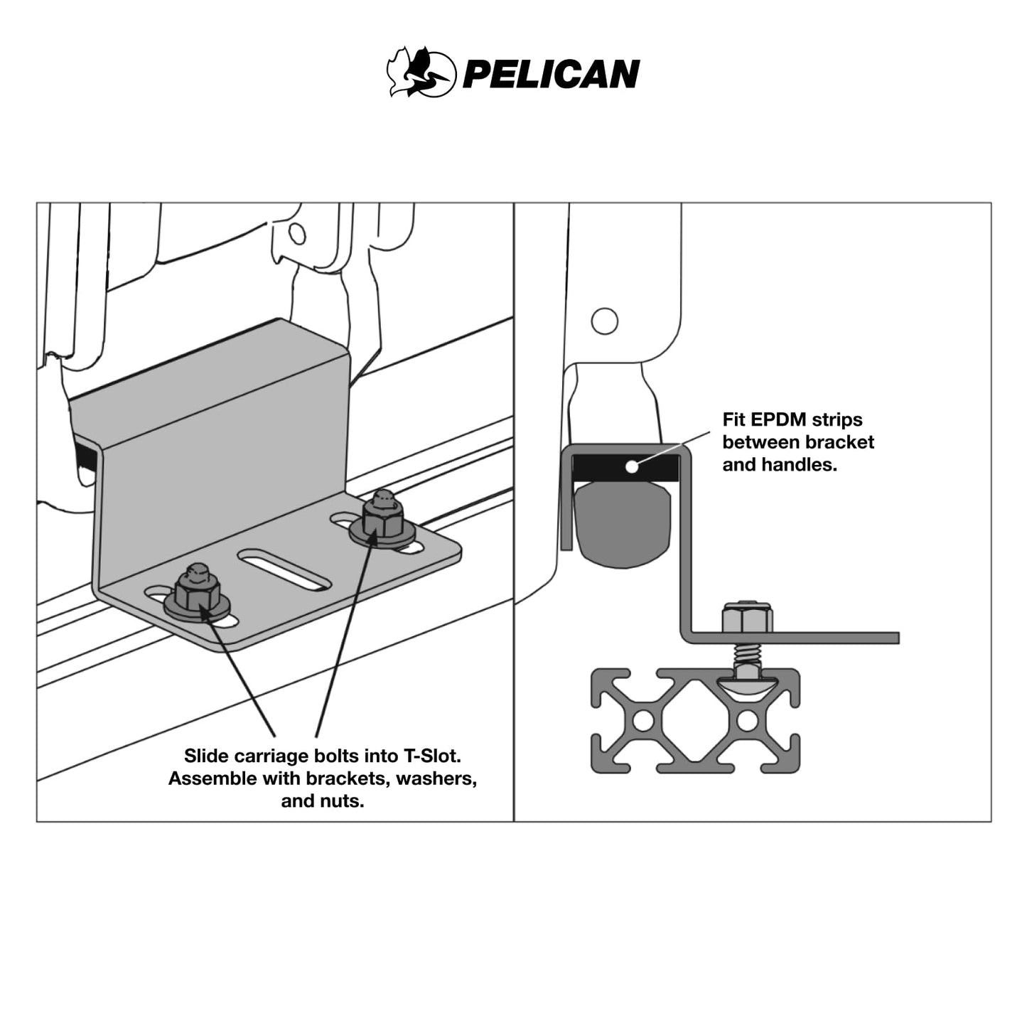 Pelican Air Case Roof Rack Mount - Compatible with Pelican Air Cases 1745, 1745 Bow Case, and 1755 (Black)