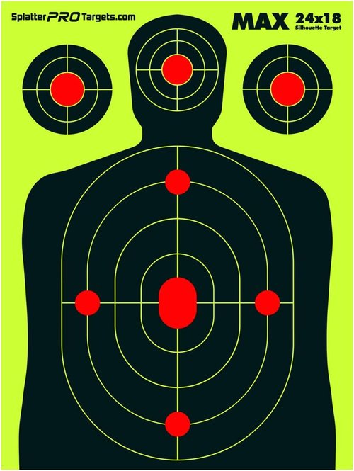 24x18 Extra Large Splatter Targets by [Brand Name] - Bright Fluorescent Yellow & White for Easy Shot Visibility