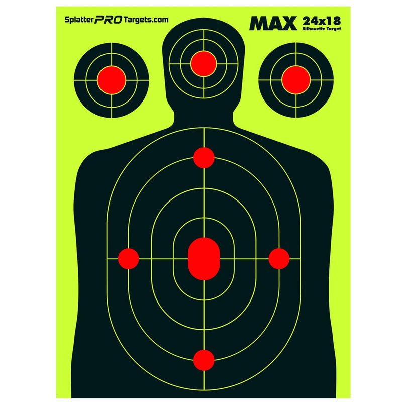 18x24 Extra Large Splatter Targets. Two Color Splatter to Easily See Your Shots! Bright Fluorescent Yellow and White Splatter. (10.)