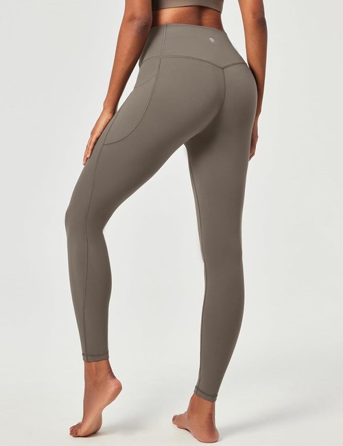 Heathyoga Compression Leggings for Women - Tummy Control, No Front Seam, Pocketed Yoga Pants