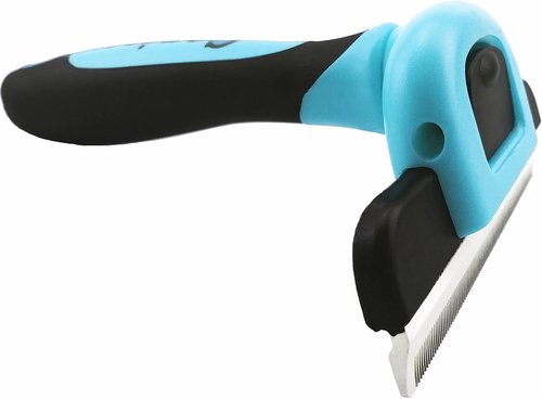 Gonicc Professional Pet De-Shedding Comb Tool - Blue | Effective Grooming for All Coat Types