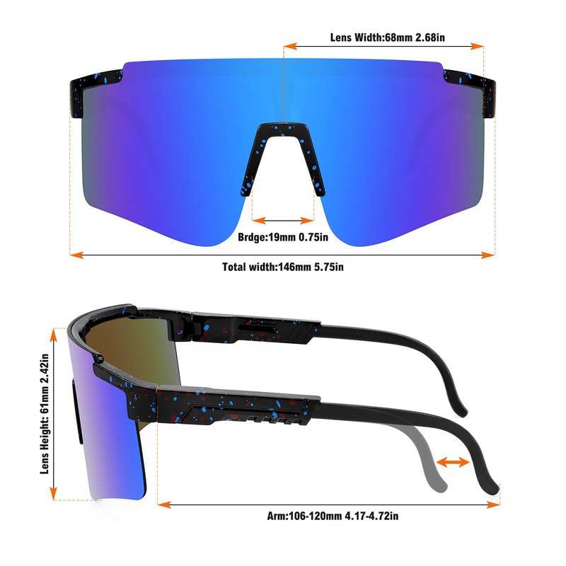MALIDAK Mens Sports Sunglasses UV400 Protection Youth Baseball Sunglasses Men Womens for Softball Running Pickelball Football