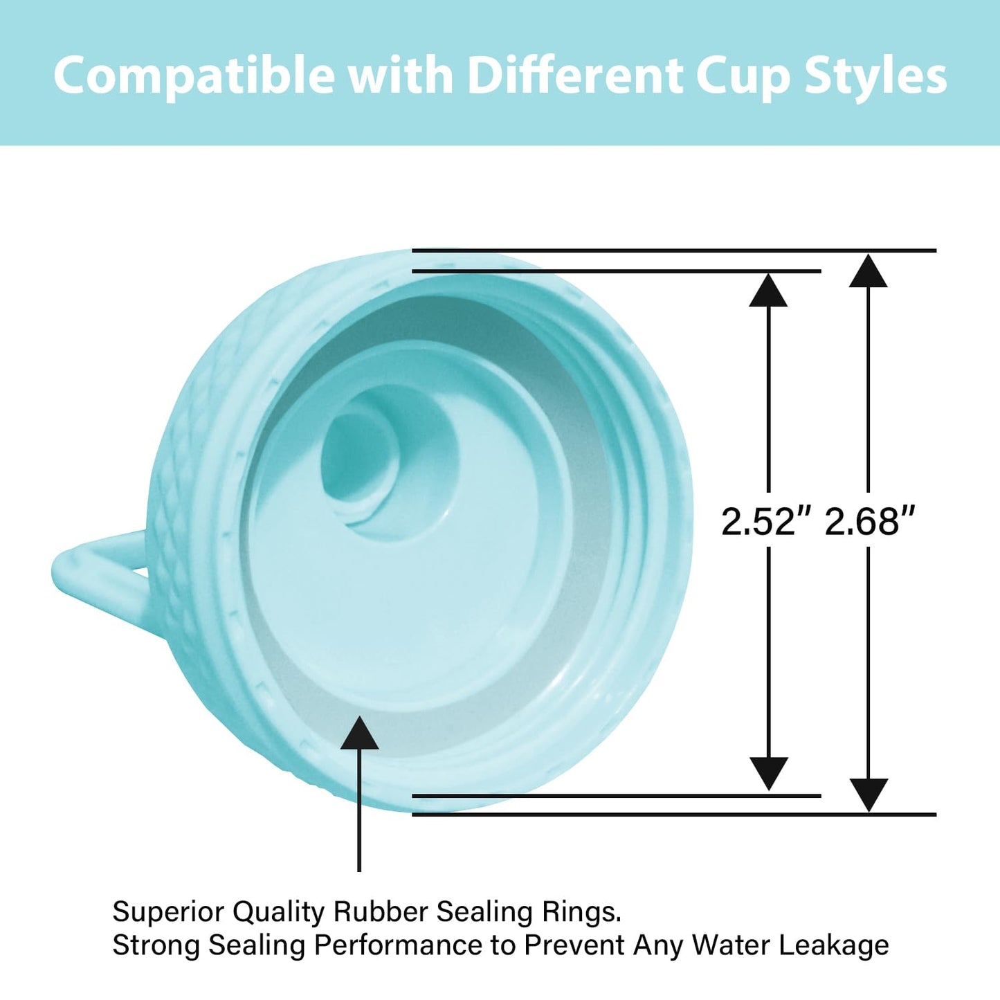 SENDESTAR Spout Lid for Hydroflask Wide Mouth Water Bottle Fits 18 oz 20 oz 32 oz 40 oz 73 oz,Chug Cap Flexible Handle Compatible, Takeya, Simple Modern, Wide Mouth Water Bottle