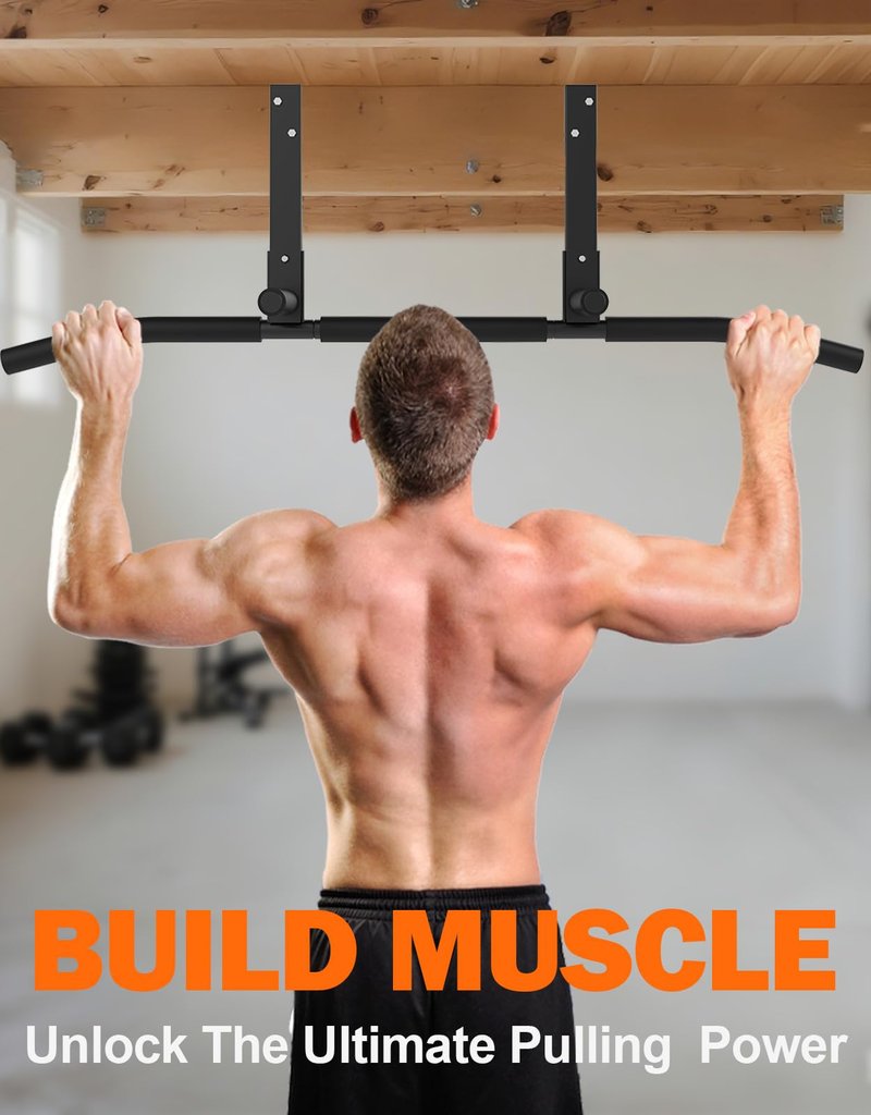 Fitarc Joist Mount Pull Up Bar, Chin Up Bar Ceiling Mount, Heavy Duty Home Gym Workout Equipment, 42 in Wide -Patent Pending