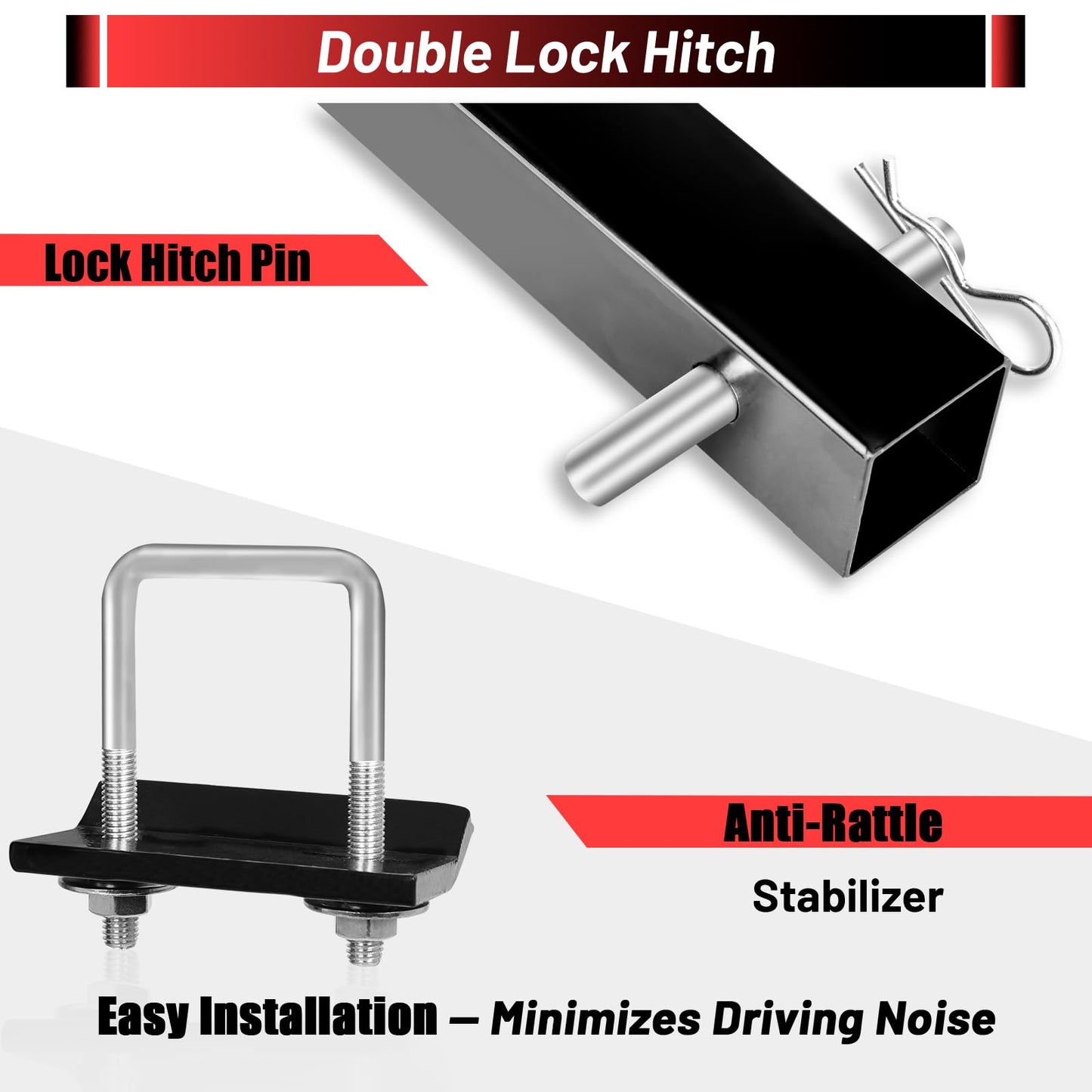 FORWODE 2" Hitch Mount Bike Rack Fits 2 X 80 lbs Bicycle, Platform Bike Rack for Car SUV Truck Standard, Foldable Wobble Free, Locking Hitch,Fat and Standard (A- Early Edition)