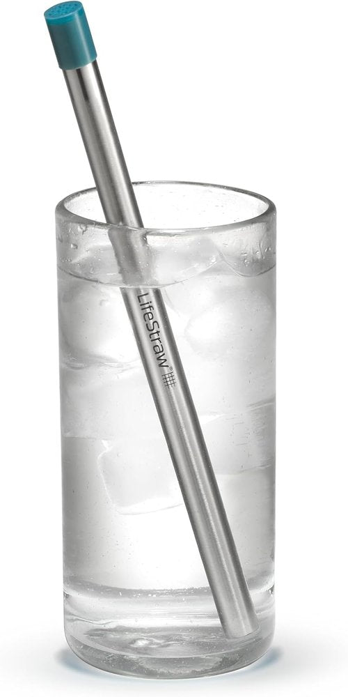 LifeStraw Sip - Reusable Stainless Steel Water Filter Straw for Clean Drinking Water
