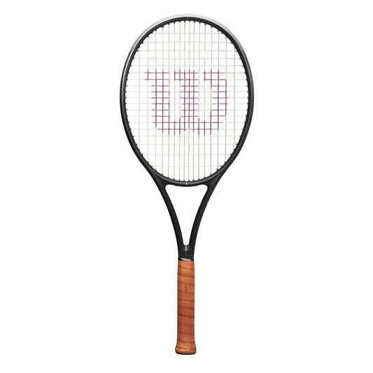 Wilson RF 01 Pro Strung Performance Tennis Racket - Grip Size 2-4 1/4", Strung with Sensation 16 Natural at Mid Range Tension