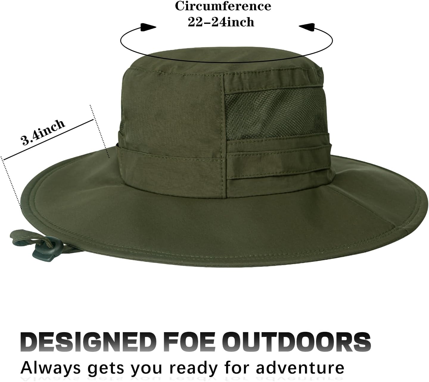 Skiennix UPF 50+ Sun Hat - Waterproof Wide Brim Fishing & Hiking Bucket Hat | Foldable Boonie for Outdoor Adventures