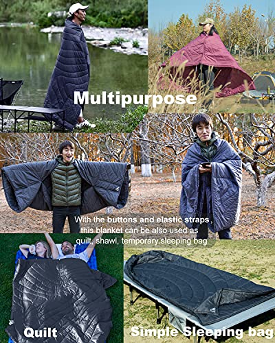 iClimb 3M Thinsulate Camping Blanket - Green, 72.8 x 55 inches, Ultralight 1.52 lb
