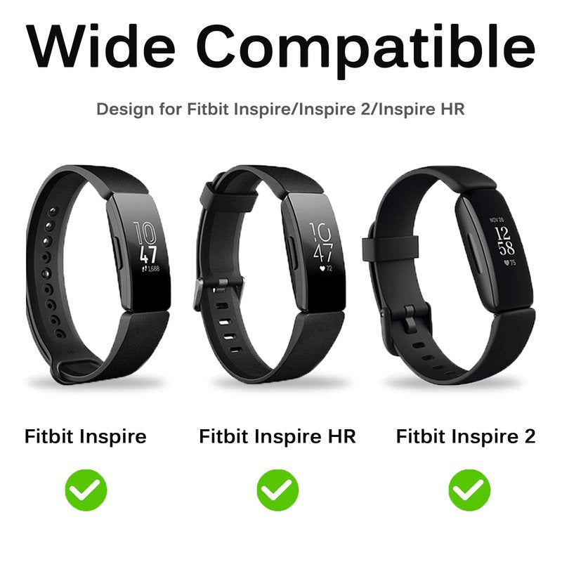 Miimall Compatible for Fitbit Inspire, Inspire 2 & HR Bands - Diamond Crystal Metal Bling Replacement Strap - Rose Gold