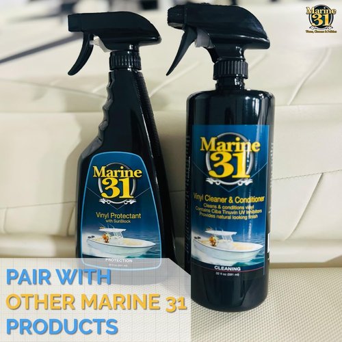 Marine 31 Vinyl Cleaner & Conditioner - Cleans & Protects Against UV Damage | 32 oz, No Sticky Residue