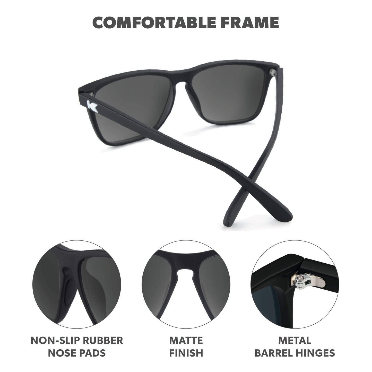 Knockaround Square Polarized Sunglasses for Men & Women - UV400 Protection