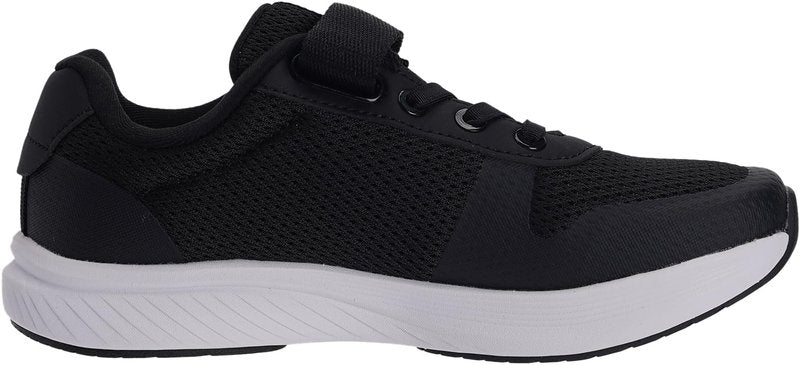 WHITIN Kids Wide Toe Box Running Shoes for Boys Girls Tennis Athletic Zero Drop Sneakers Size 3 Width Gym Sports Barefoot Breathable Youth Walking Black White 36
