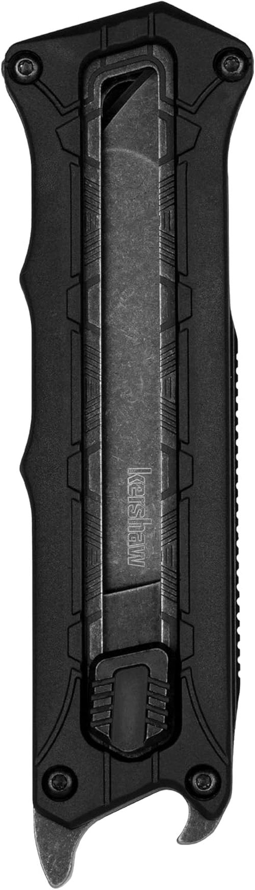 Kershaw Interstellar Pocket Knife - Black OTF Tanto Blade with Serrations & GFN Handle