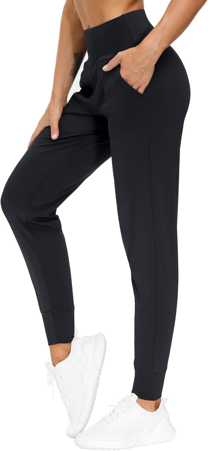 The Gym People Women's Joggers - Lightweight Athletic Pants for Yoga & Running | Tapered Fit