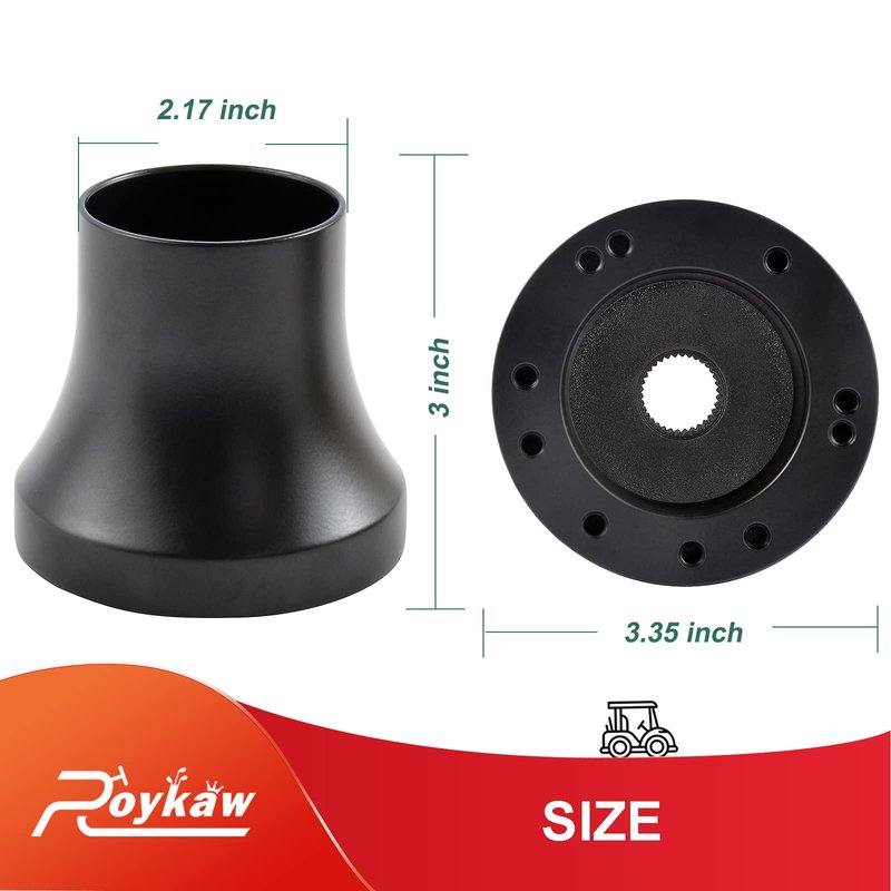 Roykaw Golf Cart Steering Adapter Compatible with Club Car DS Black