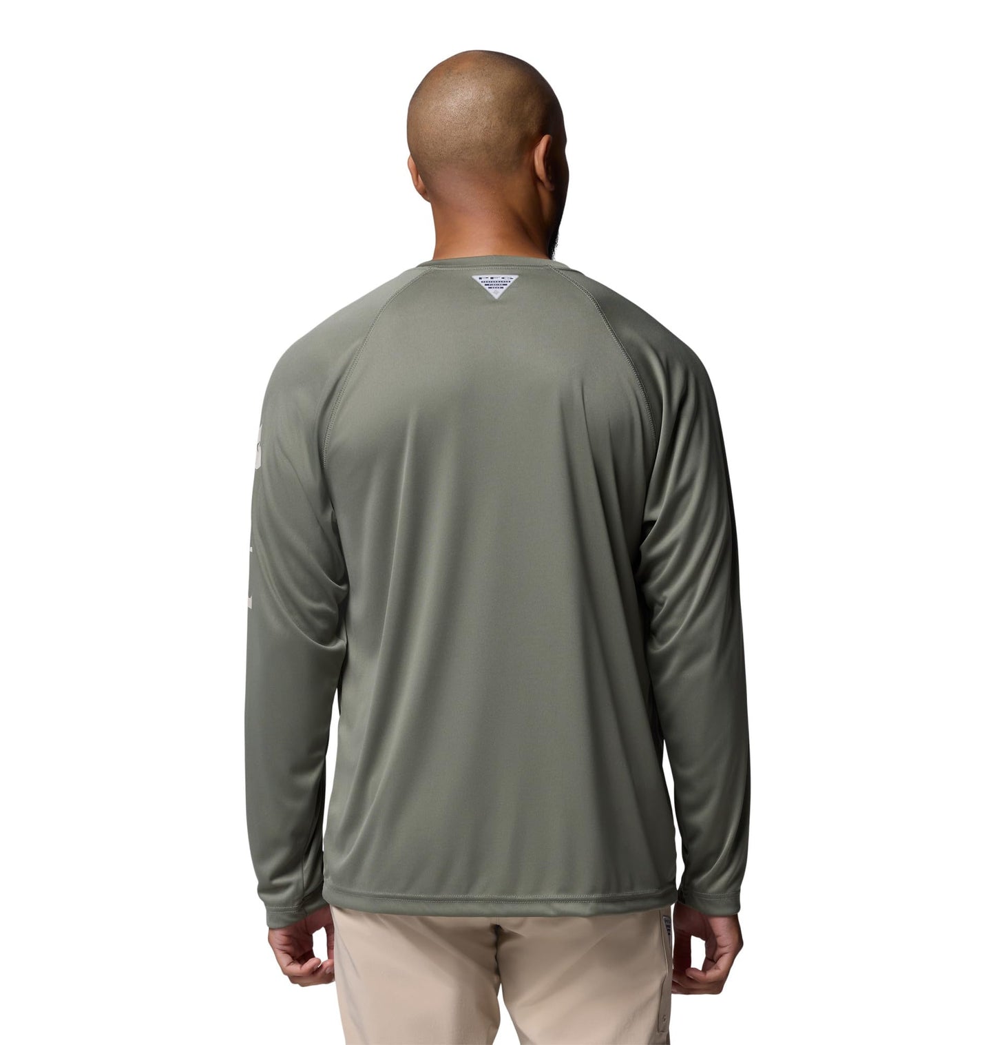 Columbia Men's PFG Terminal Tackle Long Sleeve Fishing Shirt, Cypress/Dark Stone Logo, Large Tall