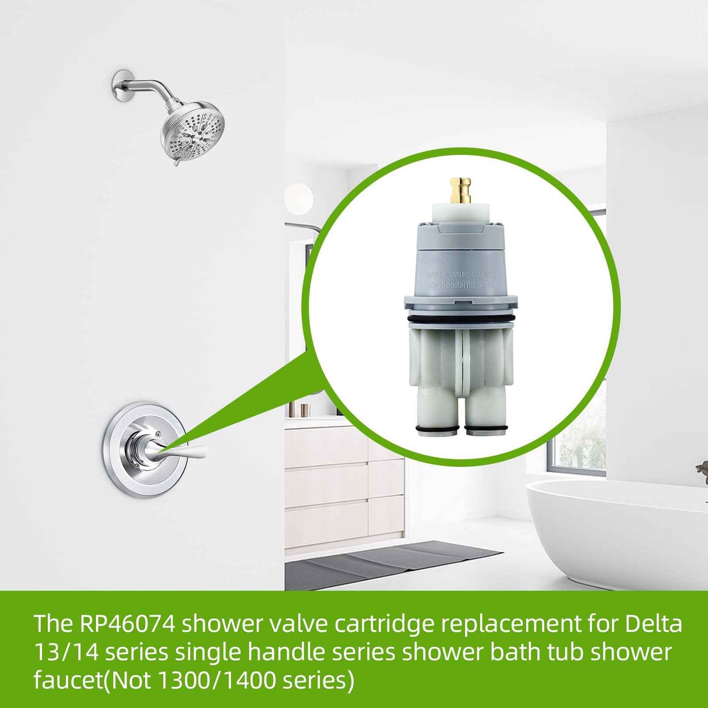 RP46074 Shower Cartridge Repair Kit for Delta MultiChoice 13/14 Series Shower Faucet Single Handle, Replacement Monitor Pressure Balance Cartridge, Includes Allen Wrench